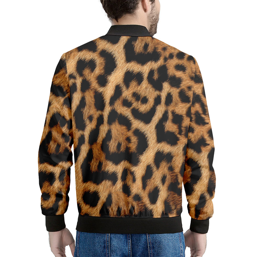 Jaguar Fur Pattern Print Men's Bomber Jacket
