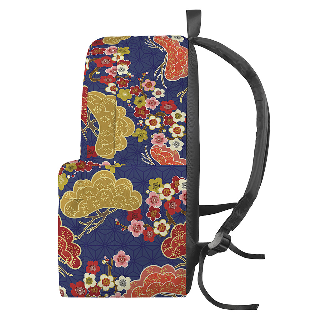 Japanese Cherry Blossom Pattern Print Backpack