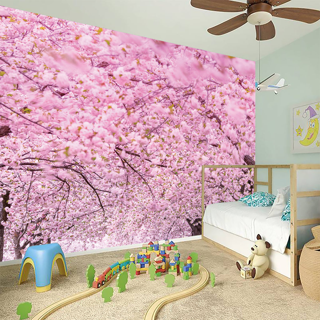 Japanese Cherry Blossom Tree Print Wall Sticker