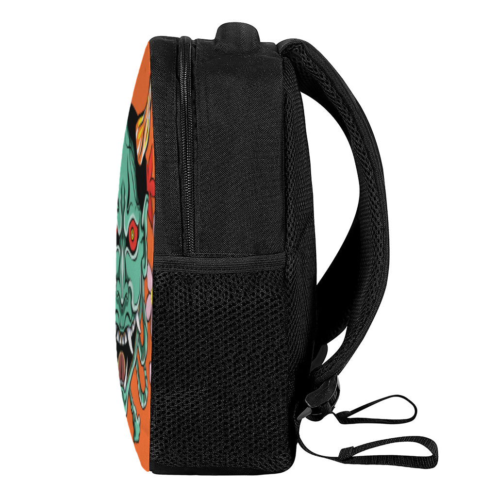 Japanese Demon Print Casual Backpack
