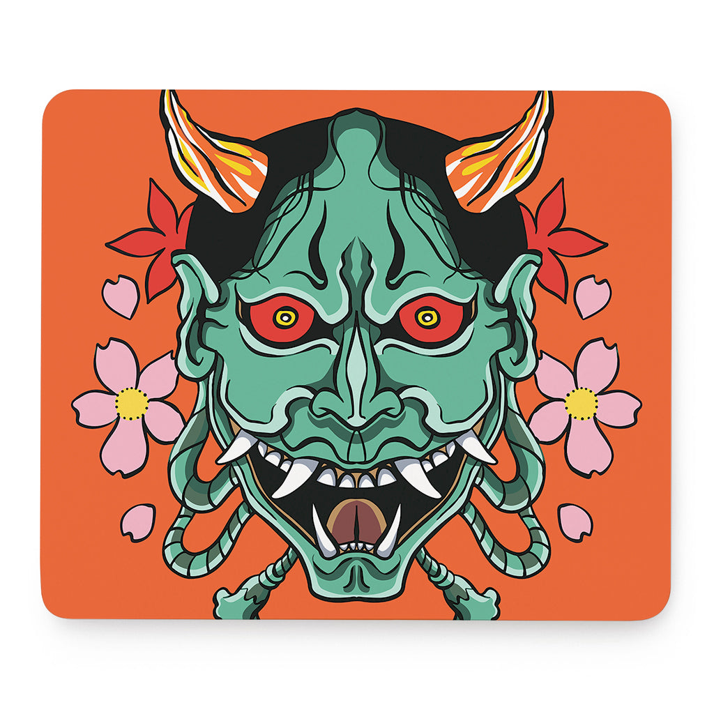 Japanese Demon Print Mouse Pad