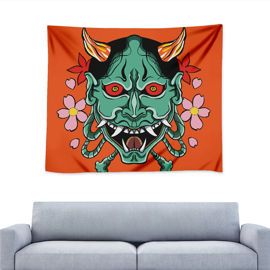 Japanese Demon Print Tapestry