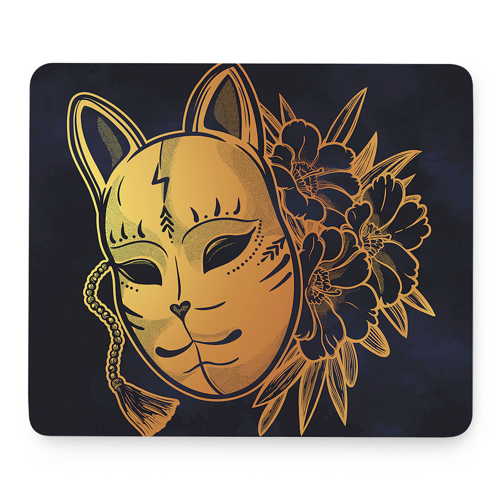 Japanese Fox Mask Print Mouse Pad