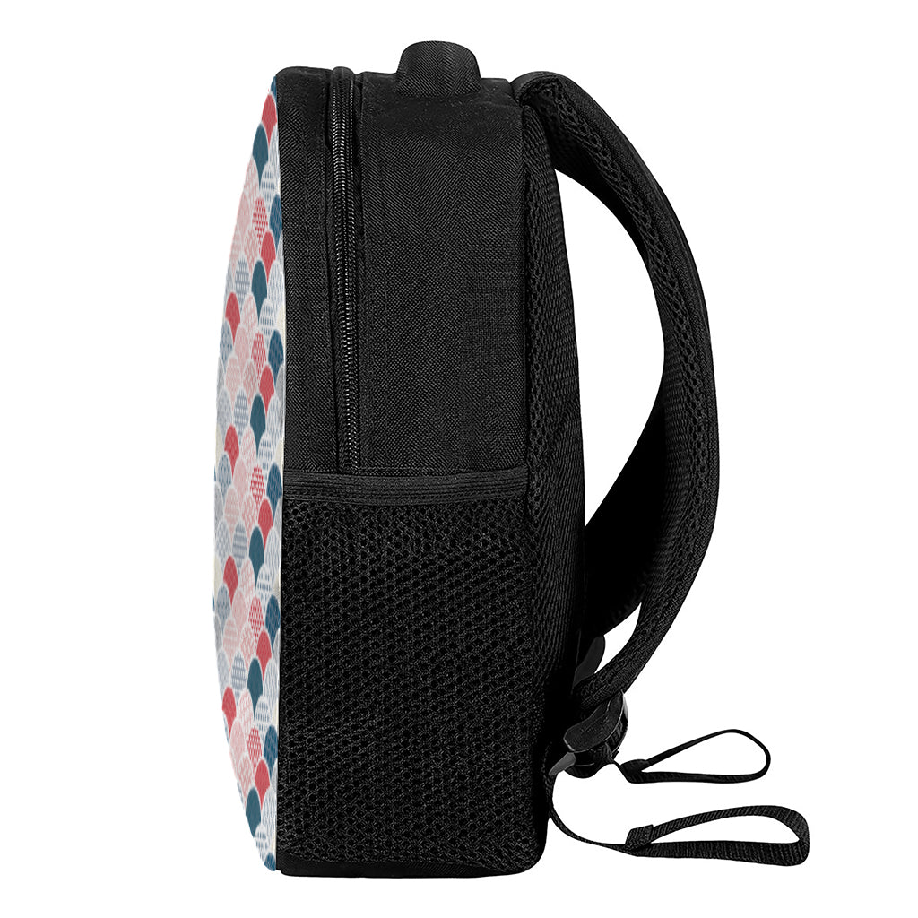 Japanese Geometric Pattern Print Casual Backpack