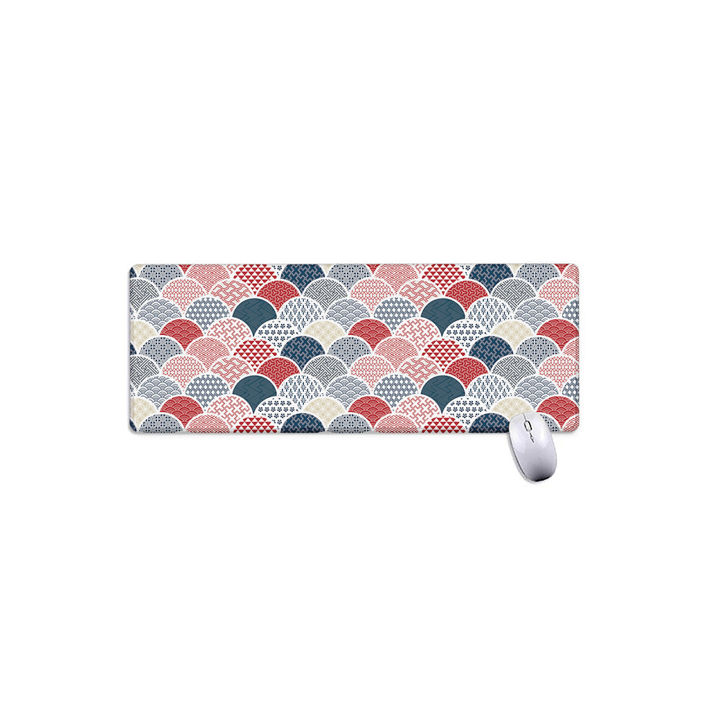 Japanese Geometric Pattern Print Extended Mouse Pad