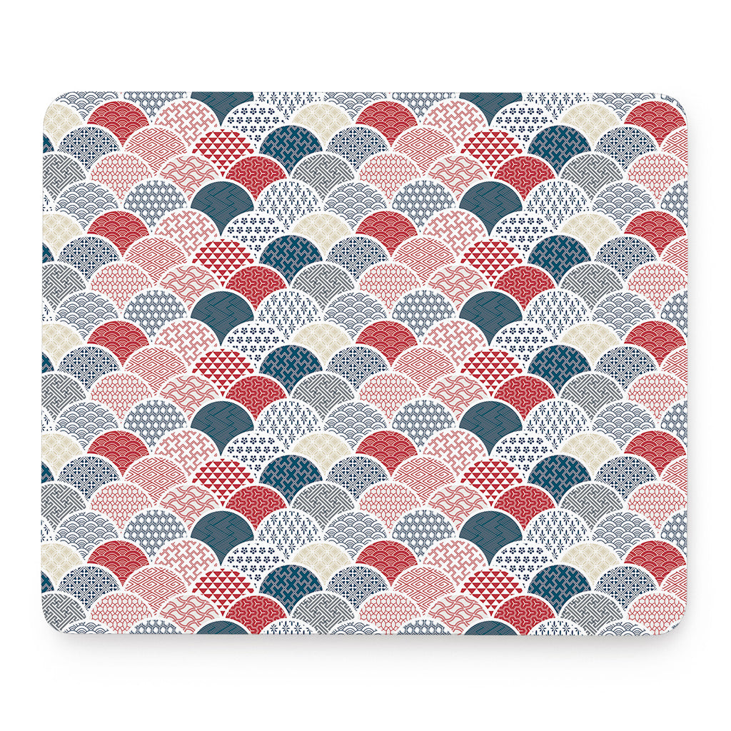 Japanese Geometric Pattern Print Mouse Pad