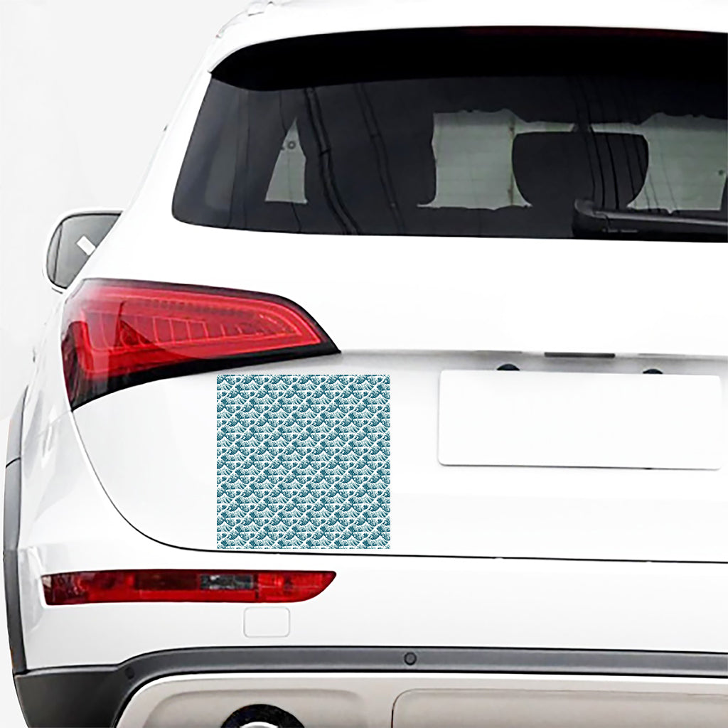 Japanese Kanagawa Wave Pattern Print Car Sticker