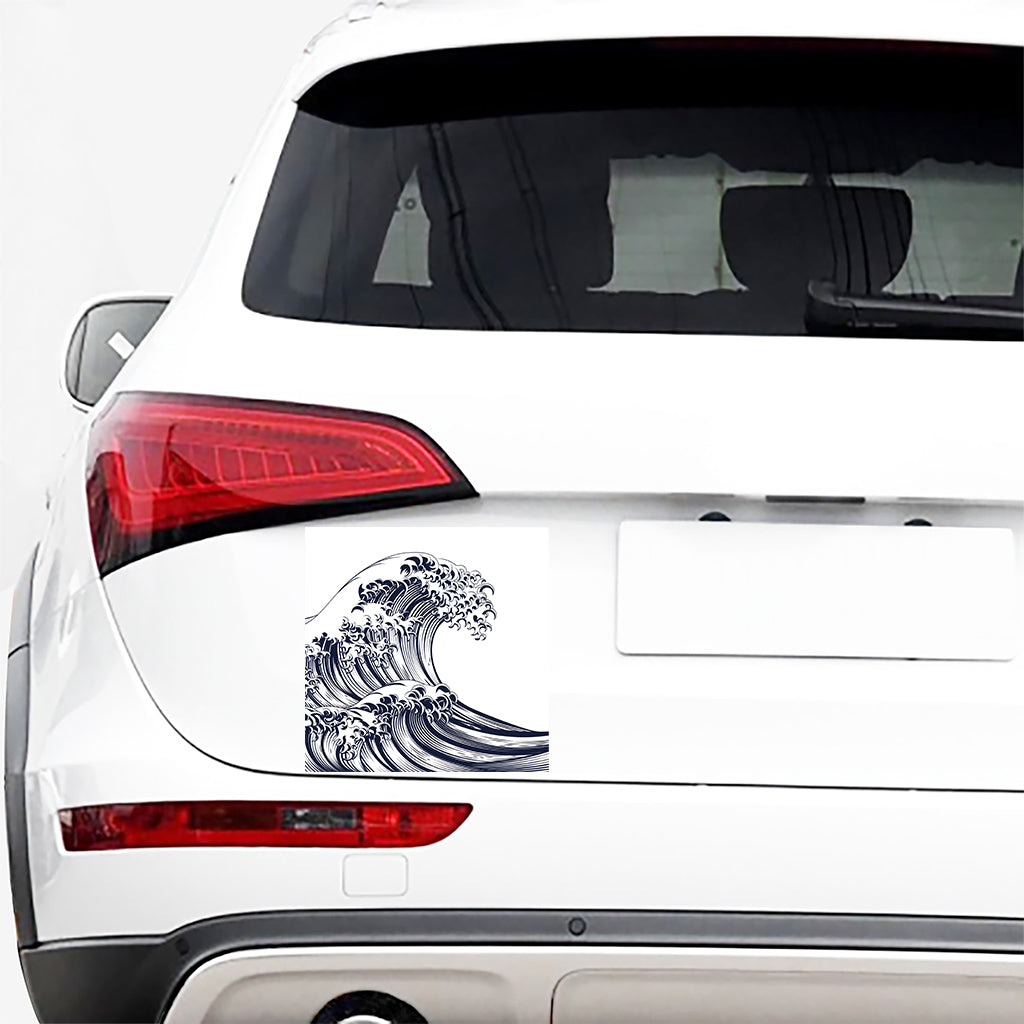 Japanese Kanagawa Wave Print Car Sticker
