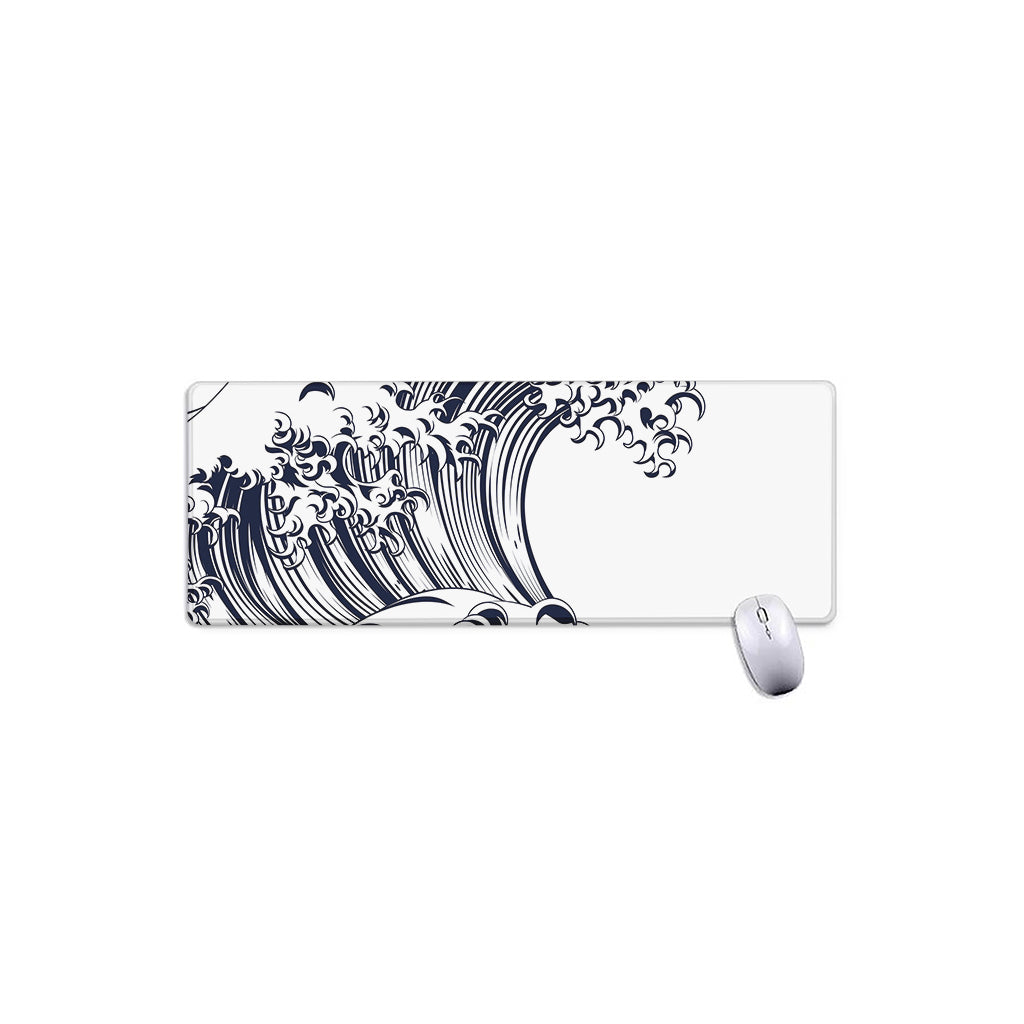 Japanese Kanagawa Wave Print Extended Mouse Pad