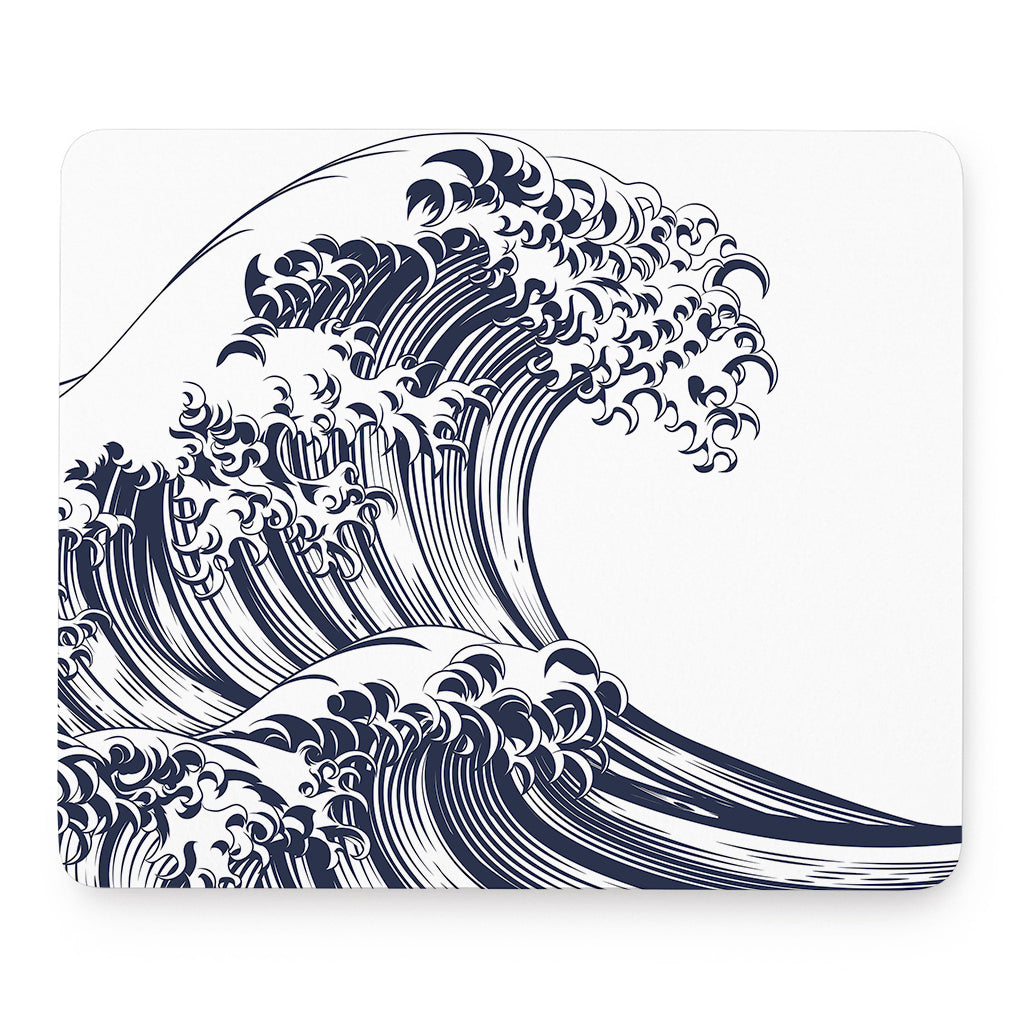 Japanese Kanagawa Wave Print Mouse Pad