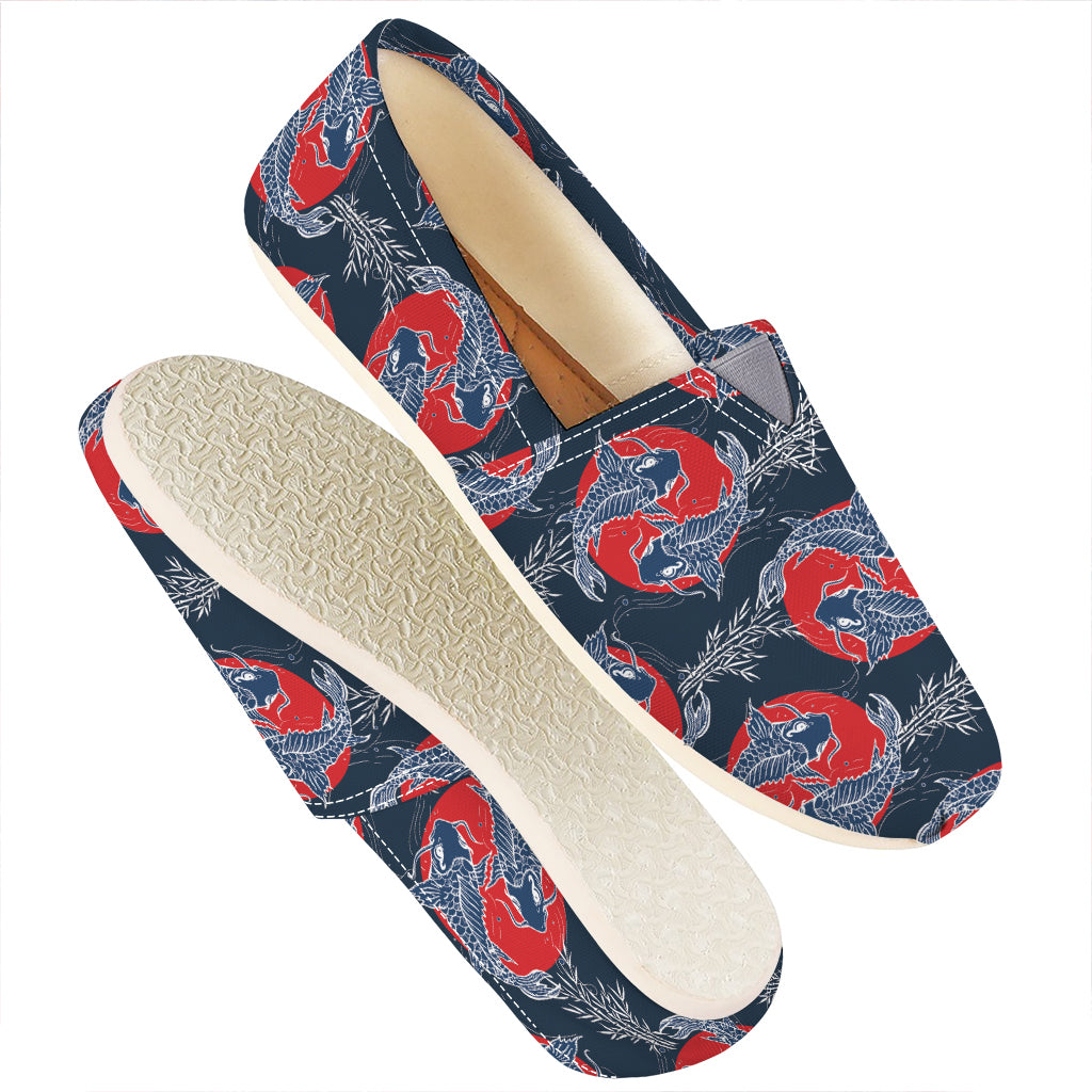 Japanese Koi Carp Fish Pattern Print Casual Shoes
