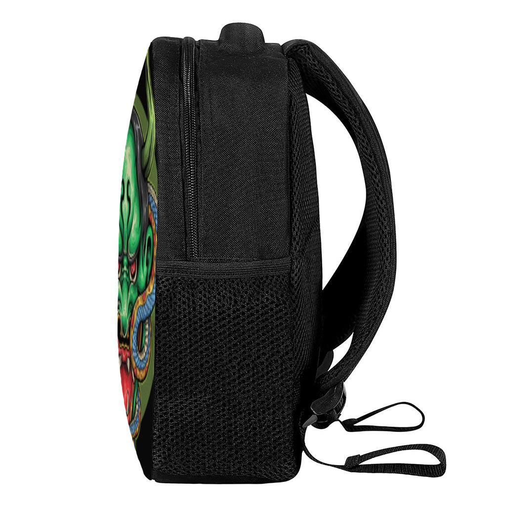 Japanese Oni Demon With Snake Print Casual Backpack