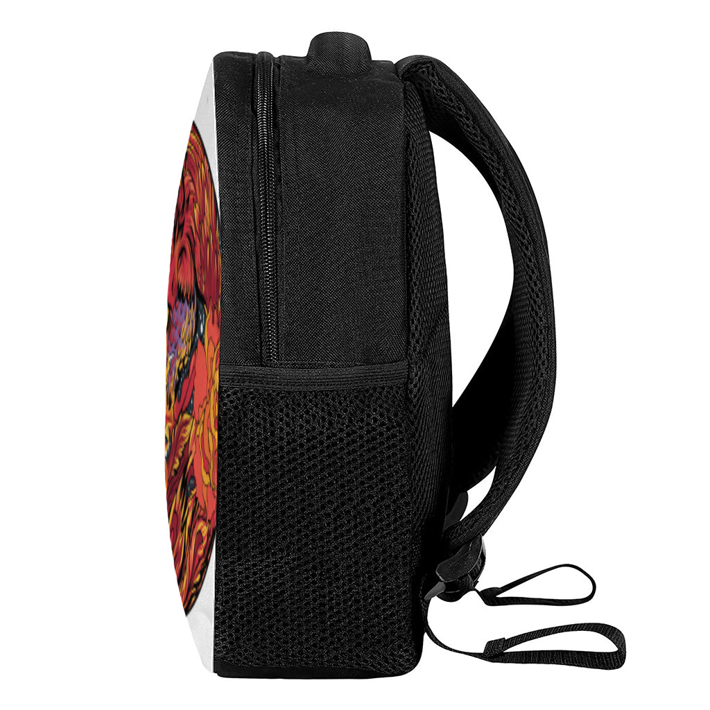 Japanese Phoenix Print Casual Backpack
