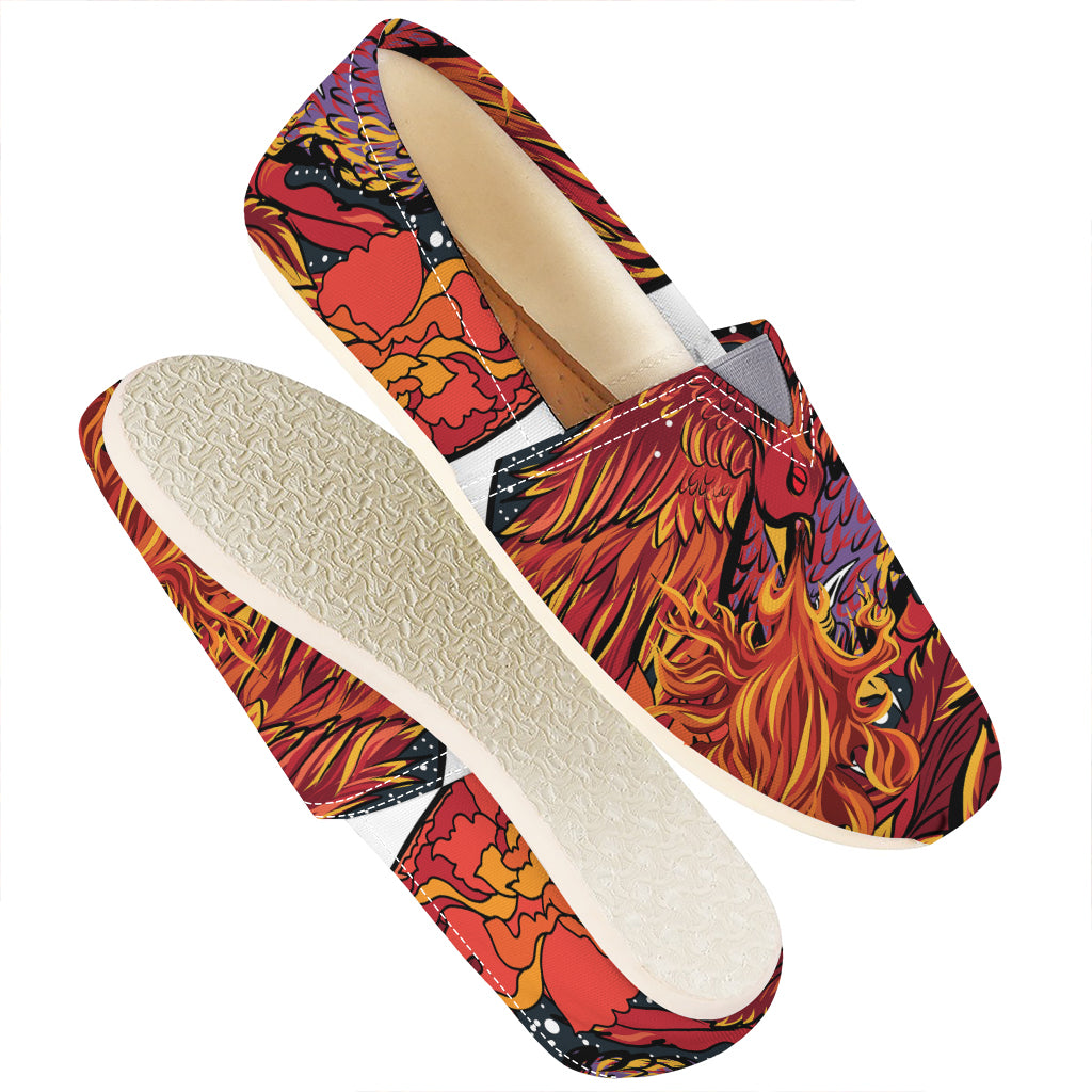 Japanese Phoenix Print Casual Shoes
