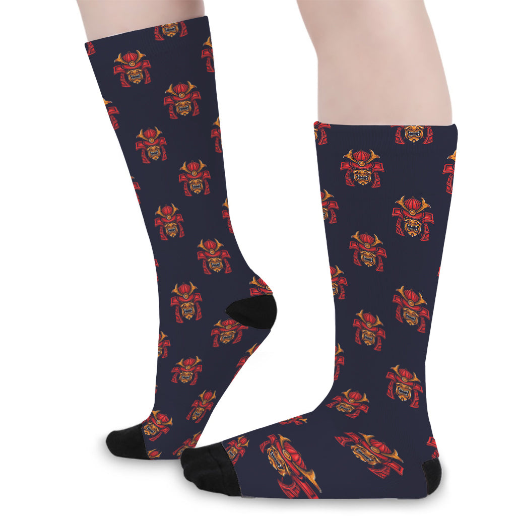 Japanese Samurai Pattern Print Long Socks