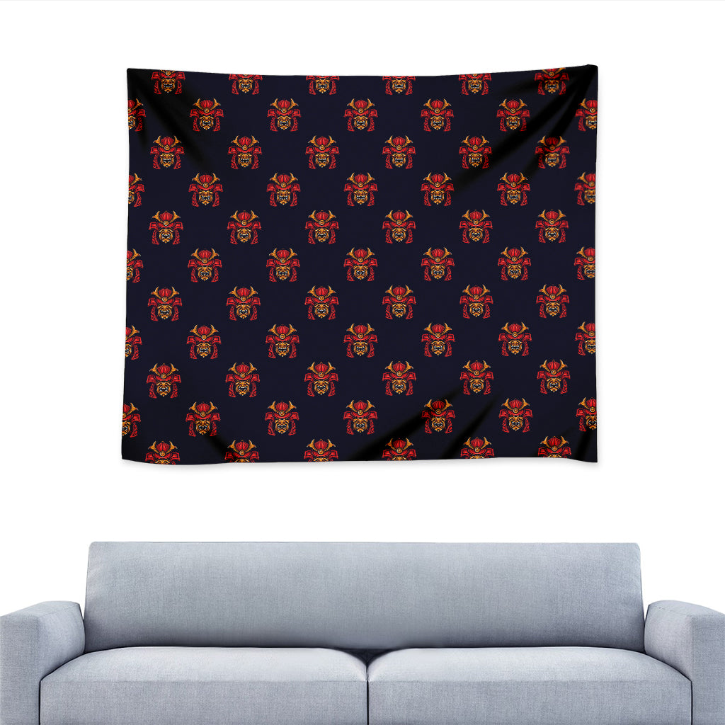 Japanese Samurai Pattern Print Tapestry
