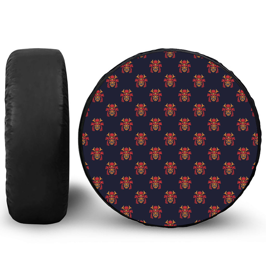 Japanese Samurai Pattern Print Tire Cover