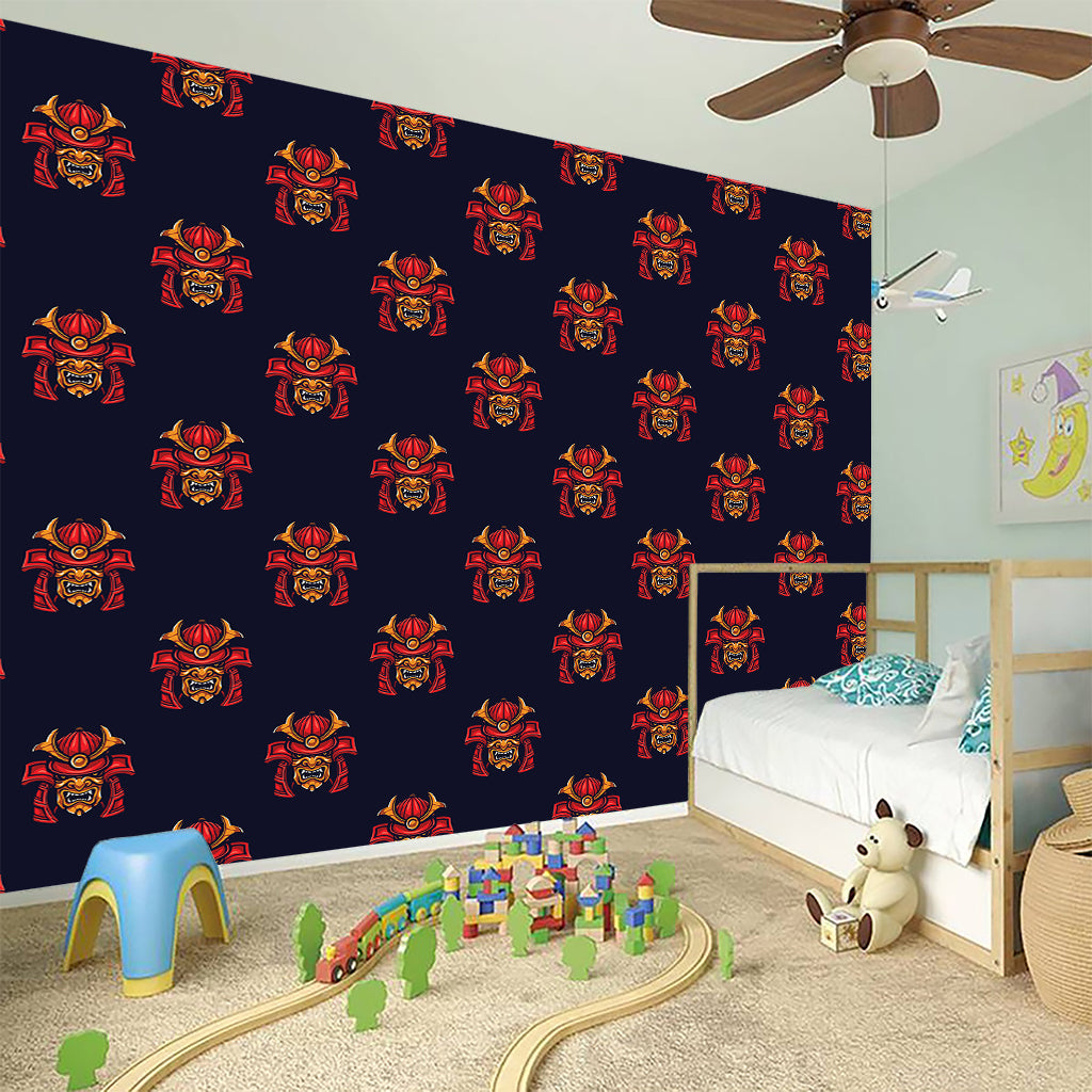 Japanese Samurai Pattern Print Wall Sticker