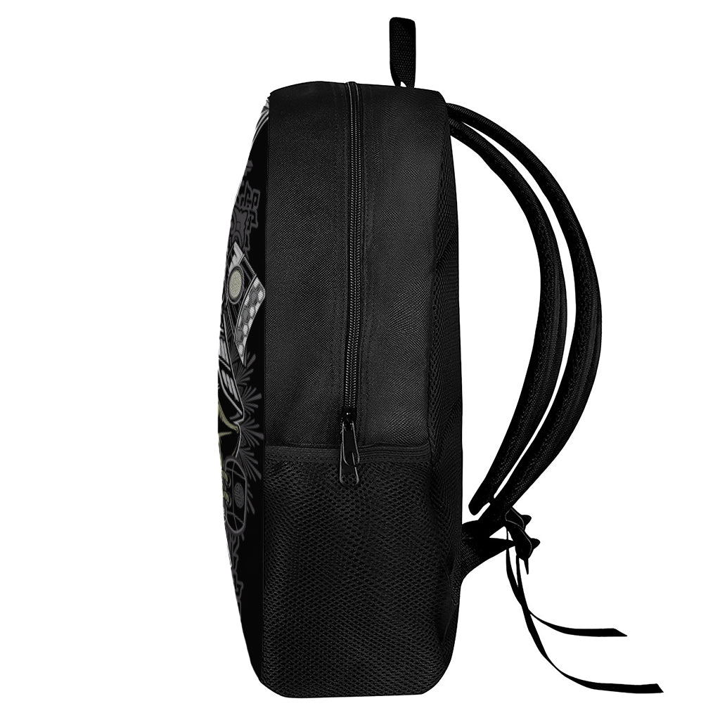 Japanese Samurai Warrior Print 17 Inch Backpack