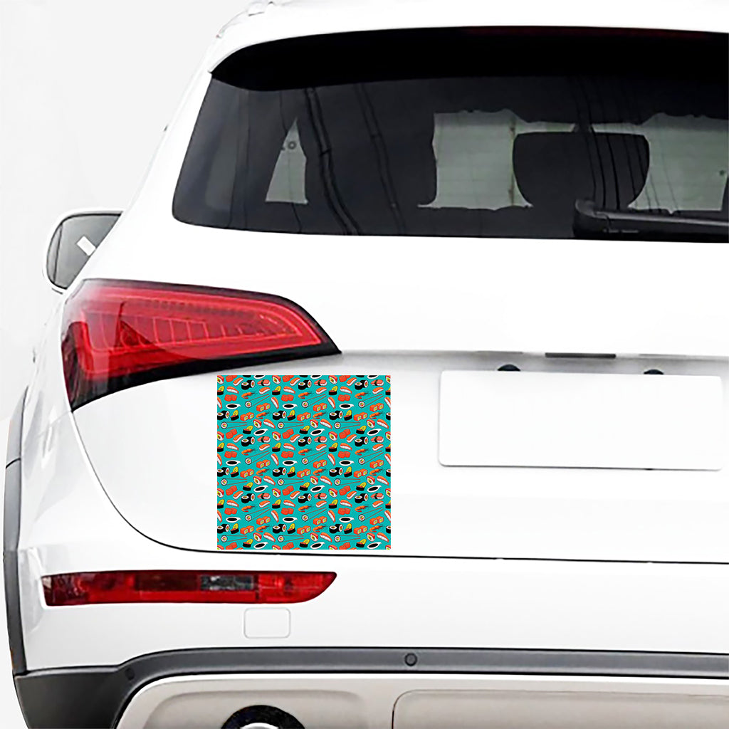 Japanese Sushi And Rolls Pattern Print Car Sticker