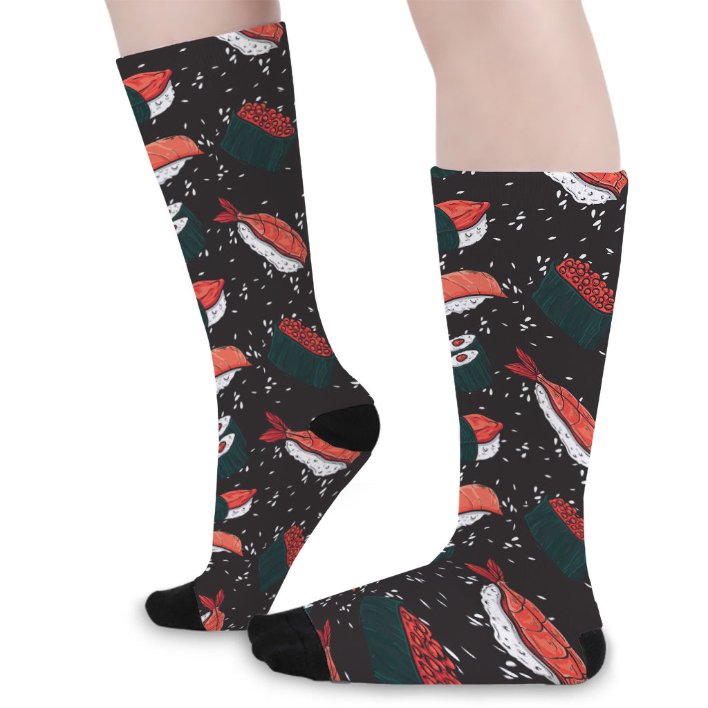 Japanese Sushi Pattern Print Long Socks