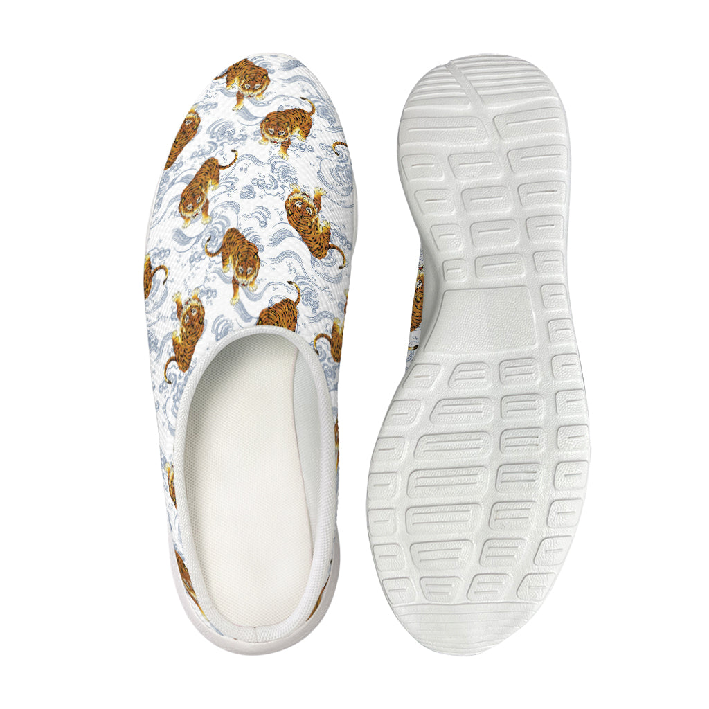 Japanese Tiger Pattern Print Mesh Casual Shoes