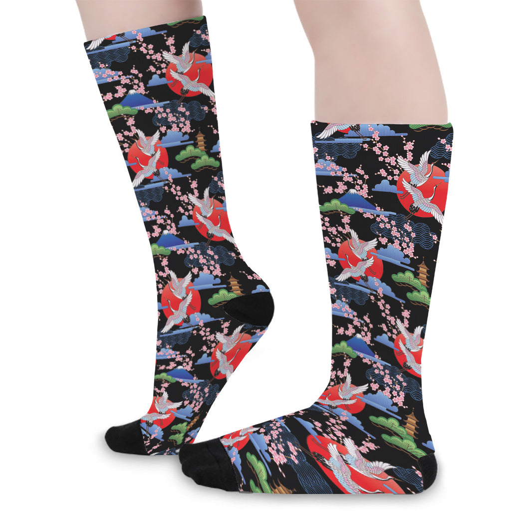 Japanese Traditional Pattern Print Long Socks