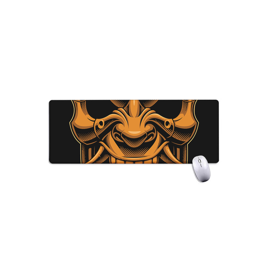 Japanese Warrior Mask Print Extended Mouse Pad