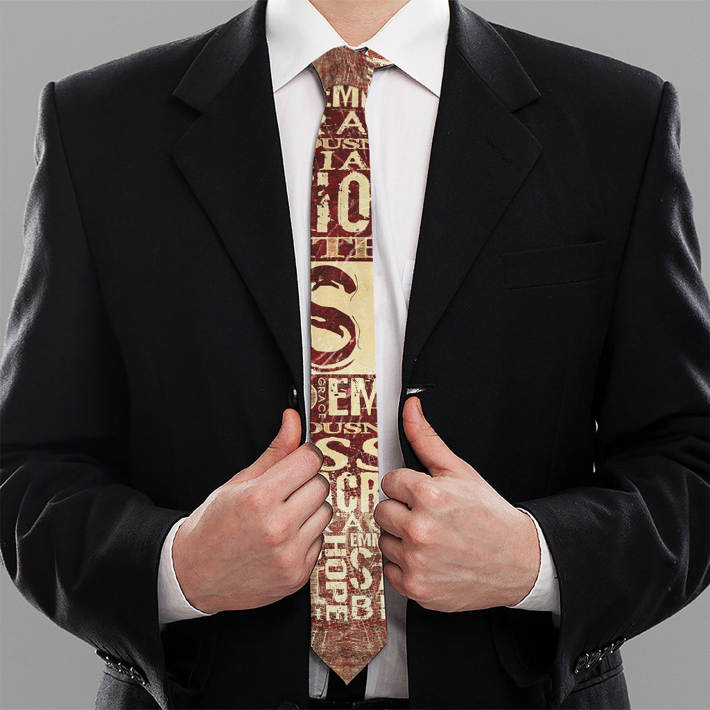 Jesus Religious Words Print Necktie