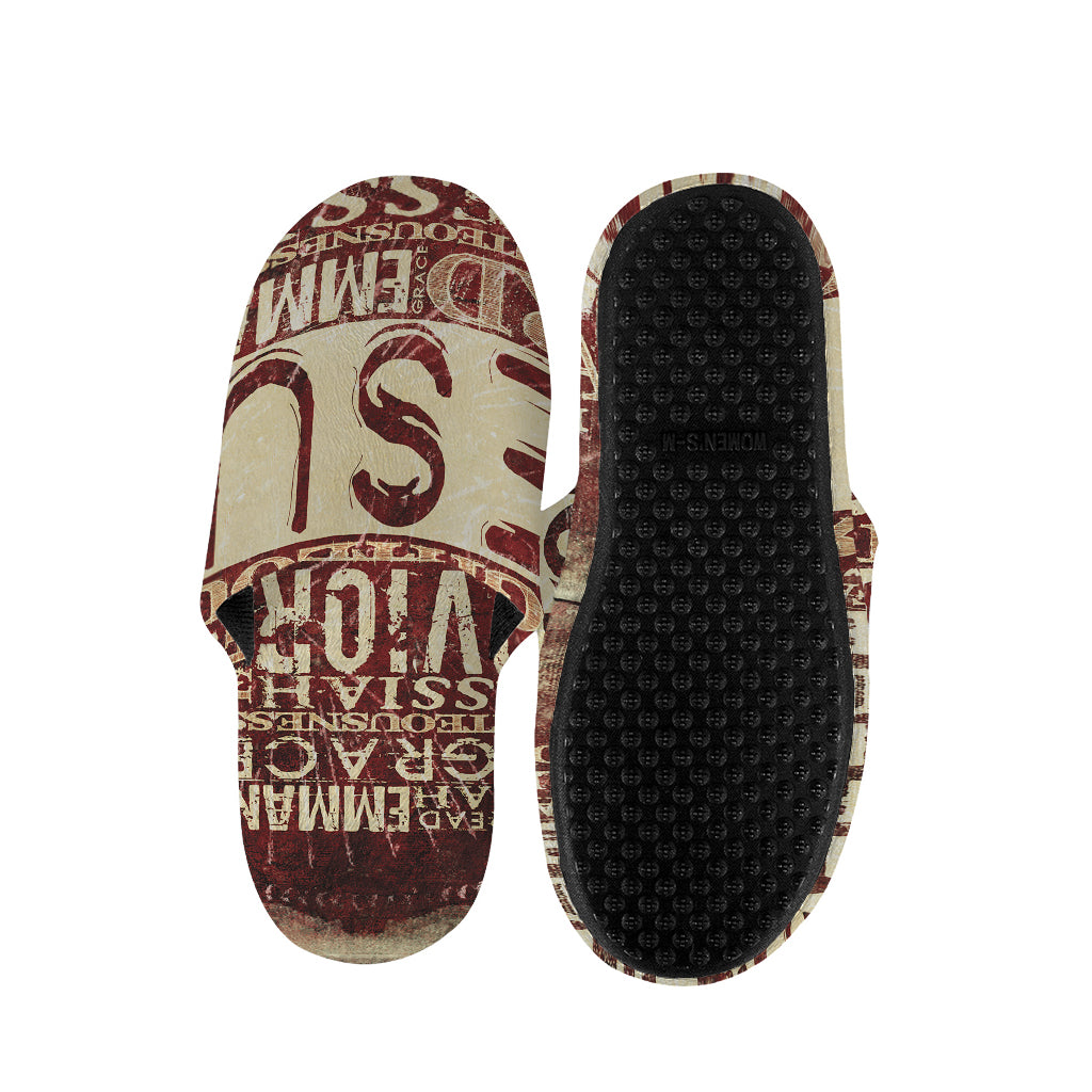 Jesus Religious Words Print Slippers
