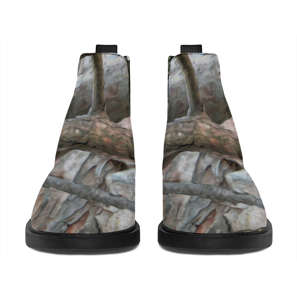 Jungle Hunting Camouflage Print Flat Ankle Boots
