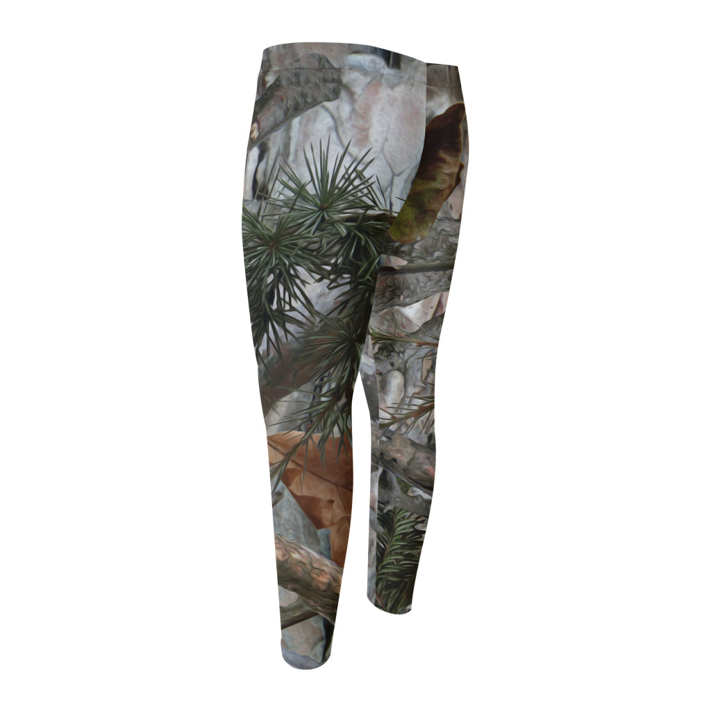 Jungle Hunting Camouflage Print Men's Compression Pants