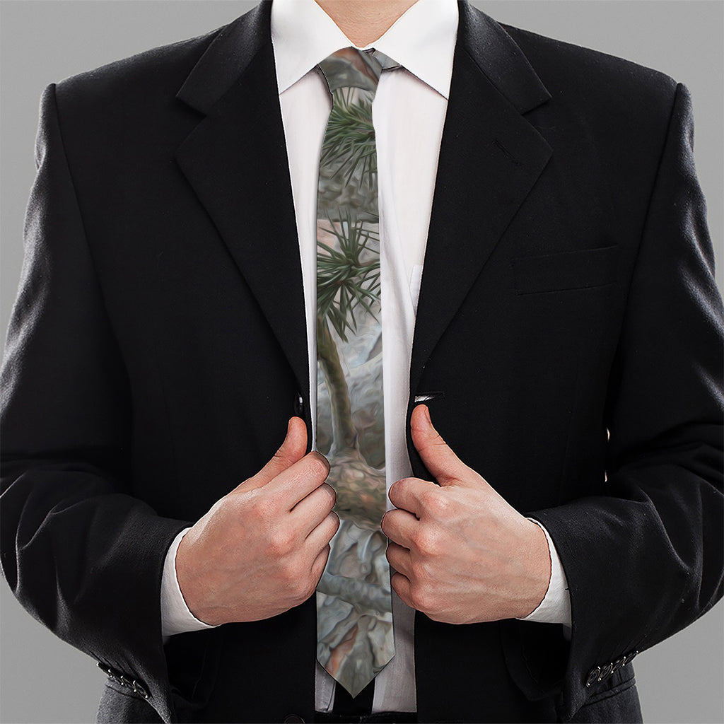 Jungle Hunting Camouflage Print Necktie