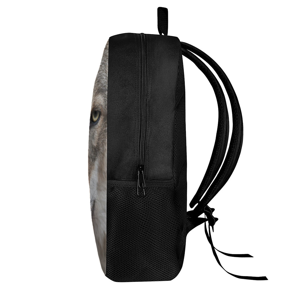 Jungle Wolf Print 17 Inch Backpack