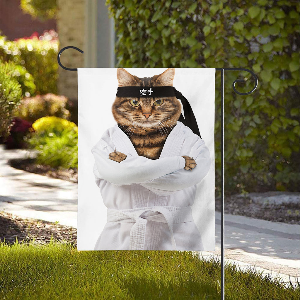 Karate Cat Print House Flag