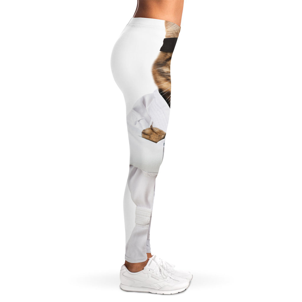 Karate Cat Print Women's Leggings