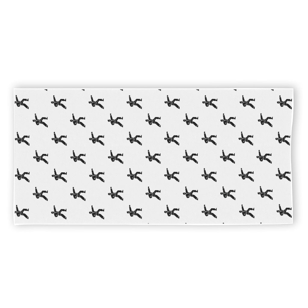 Karate Fighter Pattern Print Beach Towel