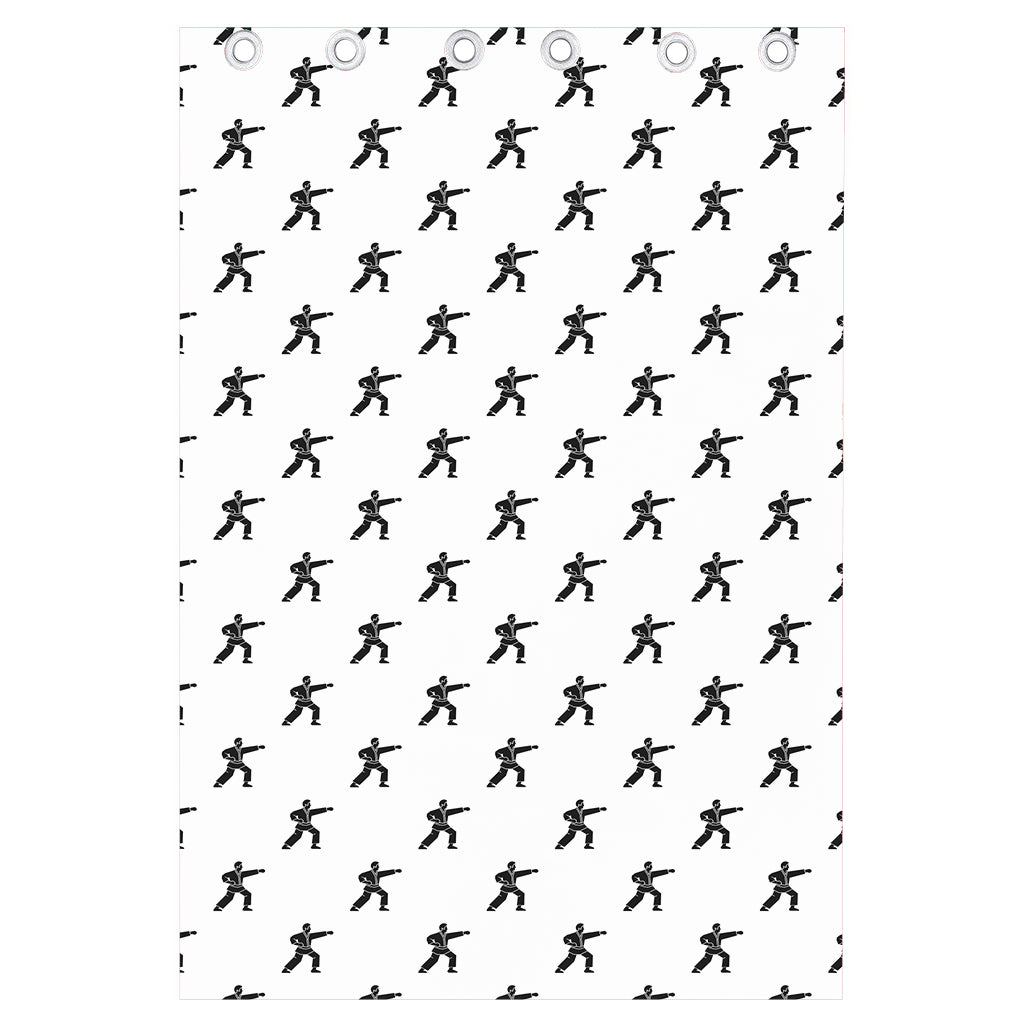 Karate Fighter Pattern Print Curtain