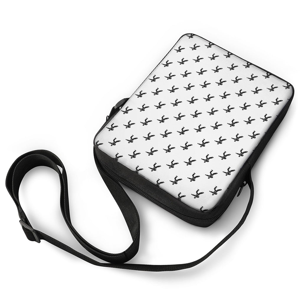 Karate Fighter Pattern Print Rectangular Crossbody Bag