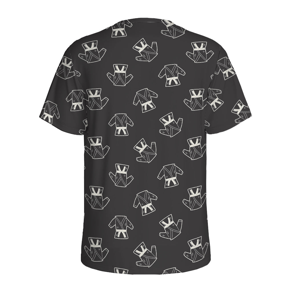 Karate Gi Pattern Print Men's Sports T-Shirt