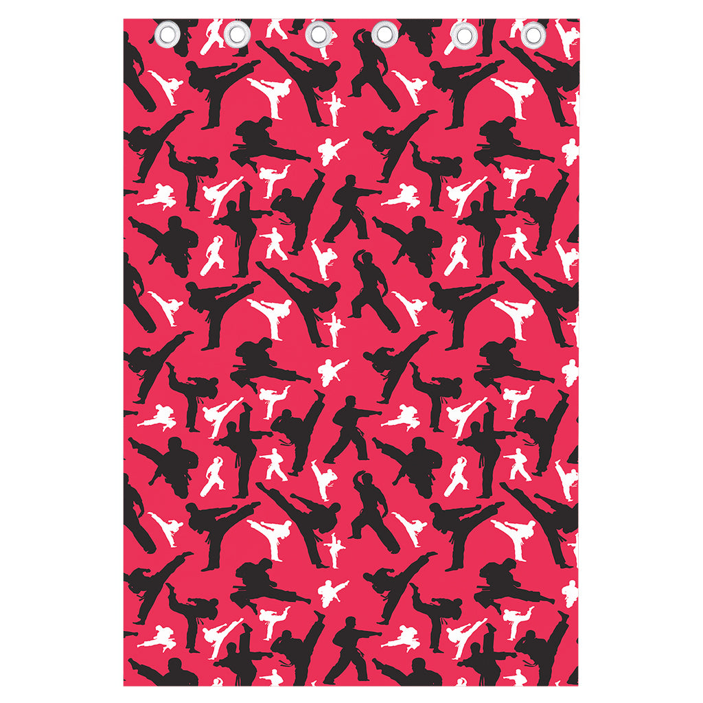 Karate Pattern Print Curtain
