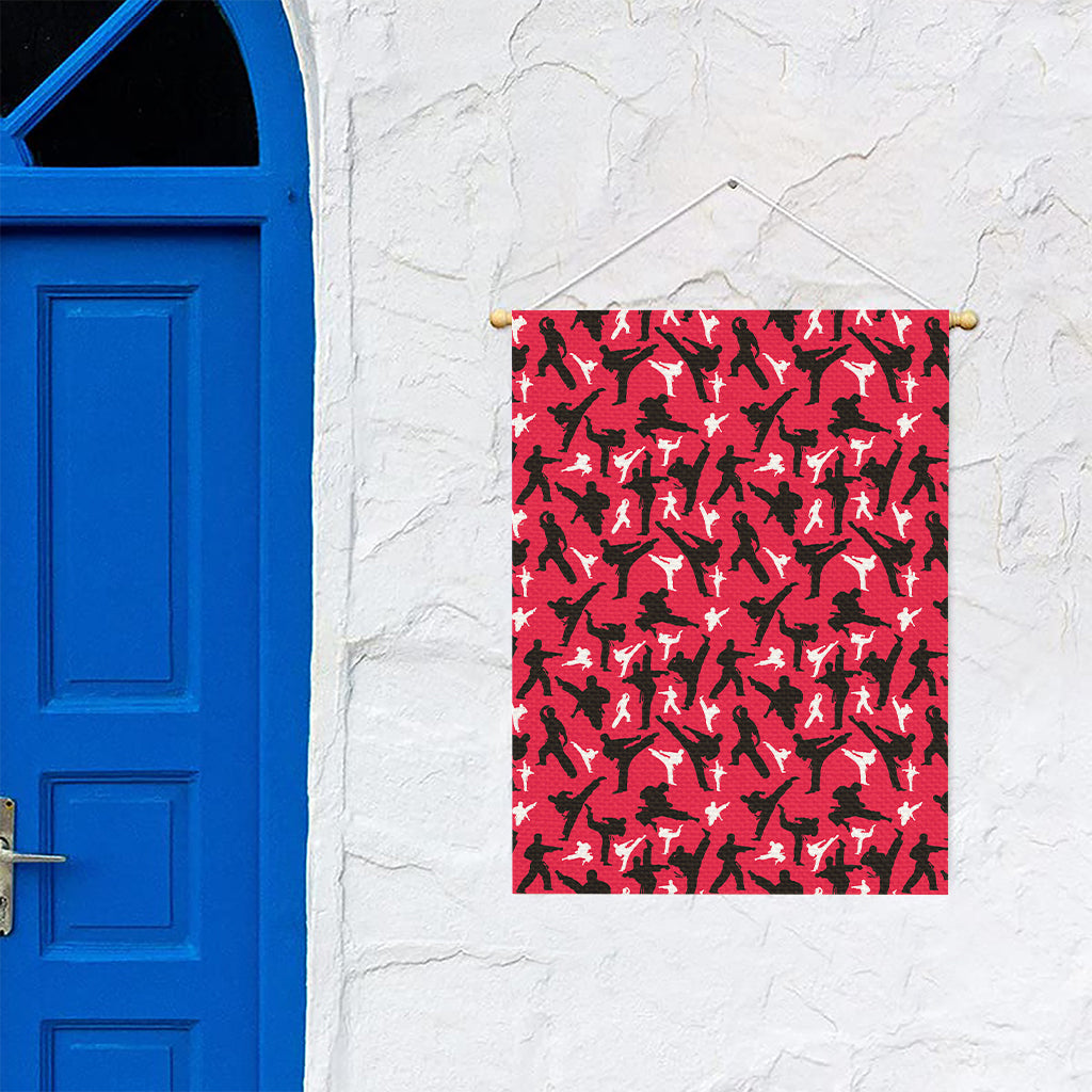 Karate Pattern Print Garden Flag