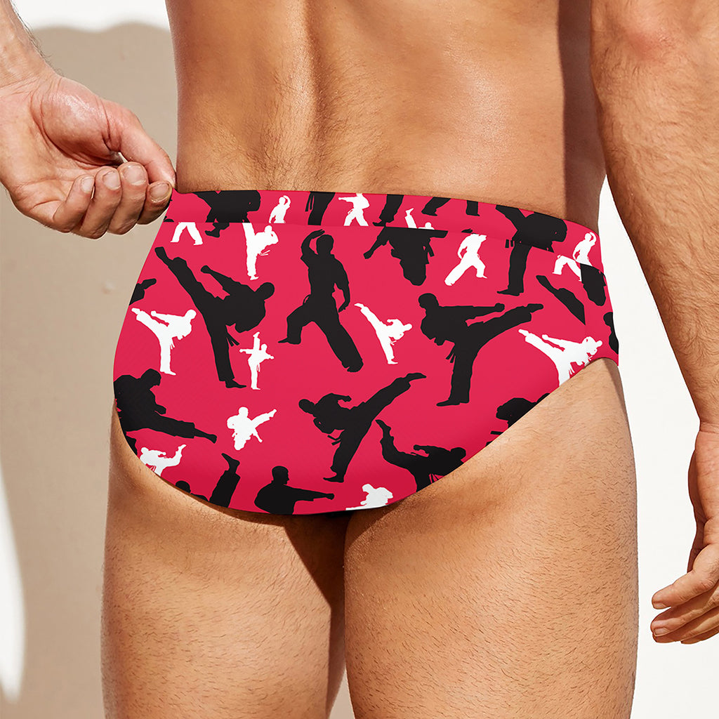 Karate Pattern Print Men's Swim Briefs
