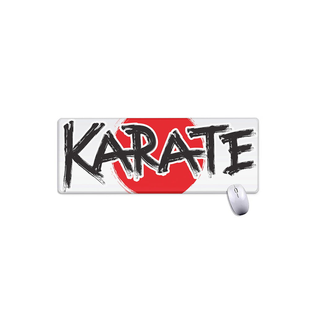 Karate Text Print Extended Mouse Pad