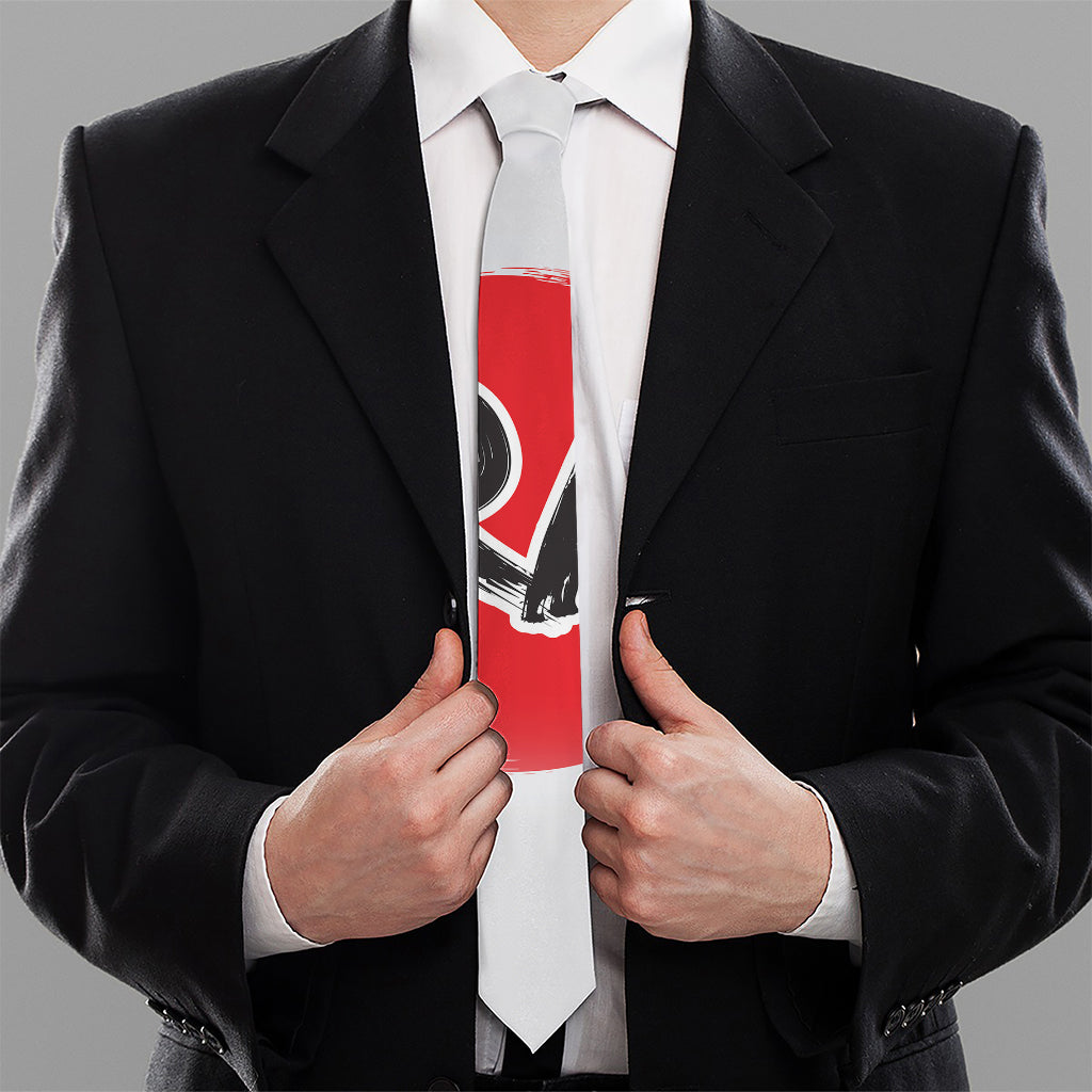Karate Text Print Necktie
