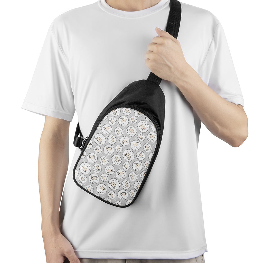 Kawaii Sheep Pattern Print Chest Bag
