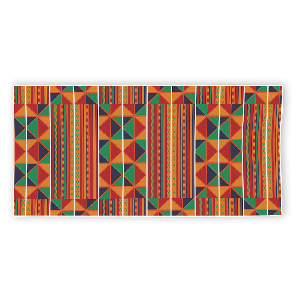 Kente Pattern Print Beach Towel