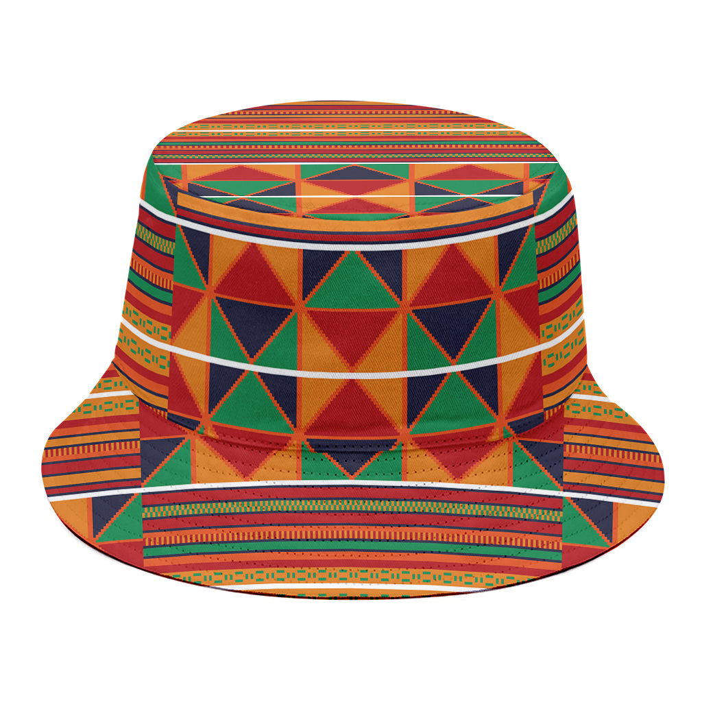 Kente Pattern Print Bucket Hat