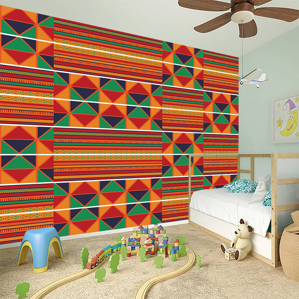 Kente Pattern Print Wall Sticker