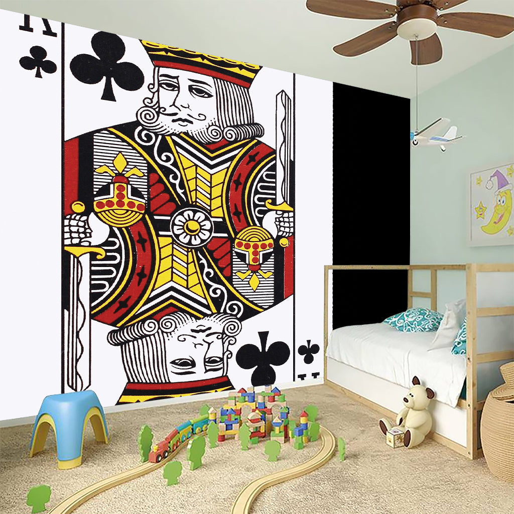 King Of Clubs Playing Card Print Wall Sticker